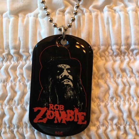 🎃 - Rob Zombie Necklace Tag - New - Picture 1 of 6